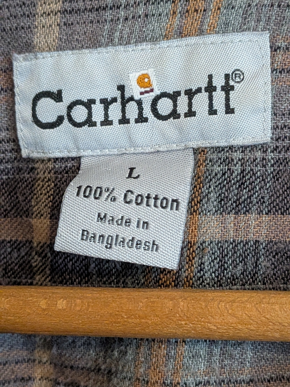 Vintage Carhartt Black Men’s Field Jacket with Plaid Lining - Picture 2 of 5